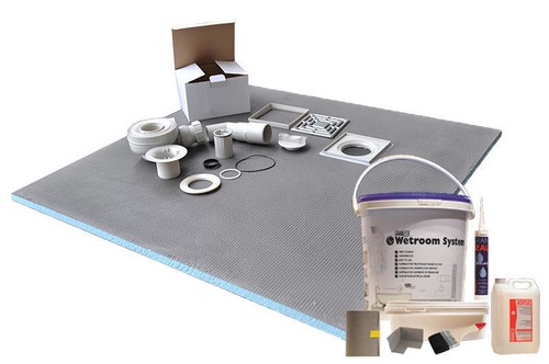 Wet room shower tray kit - wet,