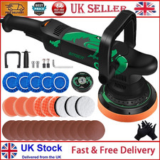 Dual Action Car Polisher Buffer Machine Orbital DA Polishing Kit 6" Pad Mop