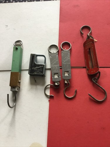 Two vintage spring balances - vintage,