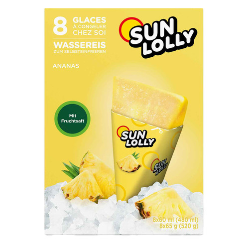 Sun lolly pineapple water ice - water,