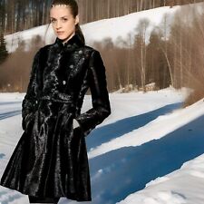 KAREN MILLEN Pony Coat Military Faux Fur Black Grey 8UK Origional B New RRP €450