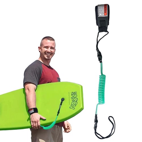 Premium coiled bodyboard leash - coiled,