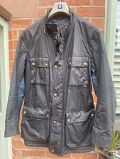 Belstaff x Sophnet Roadmaster Mid Length Camo Jacket Blue Men's size IT54 / XXL