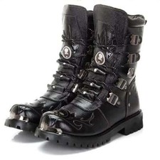 Men Gothic Boots Punk Biker