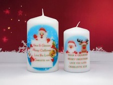 Personalised Santa Snow Globe Christmas Candle | Custom Teacher Gift | Xmas
