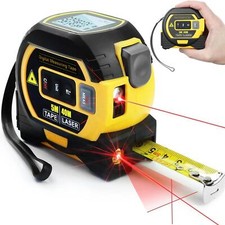 3 IN 1 Laser Tape Measure Digital Tape Measure High Precision Laser Rangefinder&