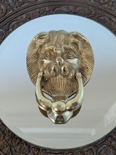 Lion Head Polished Brass Door