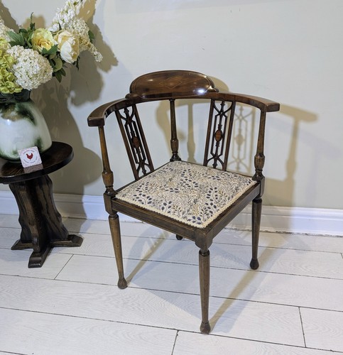 Edwardian corner chair newly - edwardian,