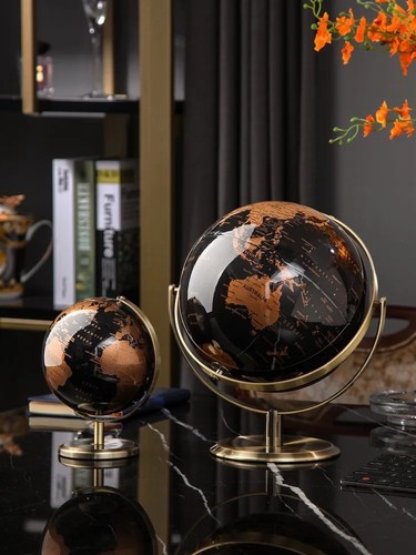 Large size world globe with - large,