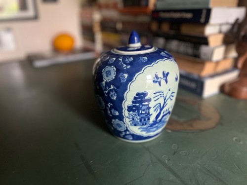 Antique blue and white chinese - and,
