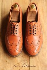 Alfred Sargent Appleby Tan Brown Leather Brogue Shoes UK 8 US 9 English Made