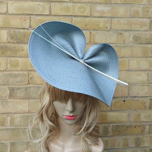 Silver grey fascinator - silver,