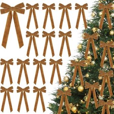 12x Large Velvet Christmas Bows for Christmas Tree Wreath Garland Home Decor
