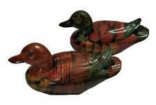 Feng Shui Mandarine Ducks Pair Set For Happy Married Life Size 3 Open - wooden