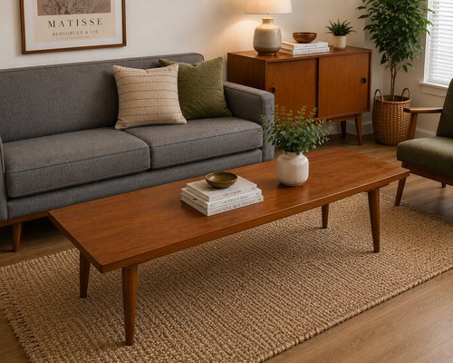 Mid century teak coffee - mid, table