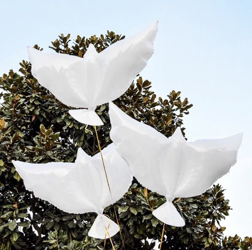 Dove balloons white - white, doves