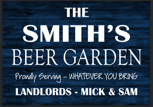 Personalised beer garden bar - personalised,