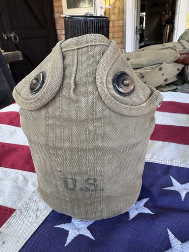 Ww2 original canteen webbing - ww2,