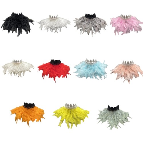 Colorful feather shoulder wrap - colorful,