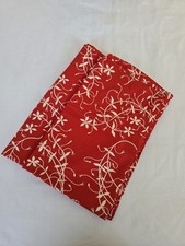 Ikea Pair Of Ethel Silinga Red On White Floral Cotton Cushion Cover 50x80 NWT