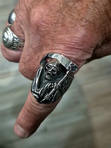 Grim reaper ring with - reaper,