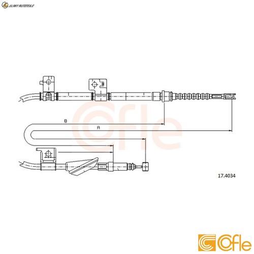 Parking brake cable 4034 - parking,