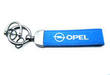A Top Quality Blue Leather OPEL Key Ring / Key Fob - New