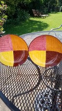 Eva Zeisel For Schramberg Cubist Art Deco   Pair Of Plates  Clarice Cliff Era