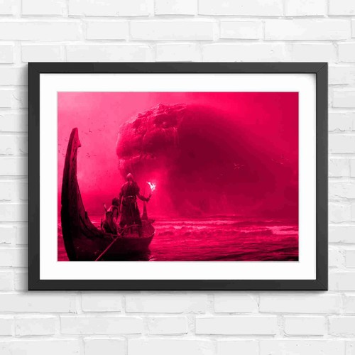 Fantasy viking warrior boat - fantasy,