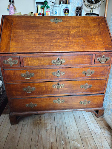 Antique brown wood drop - brown,