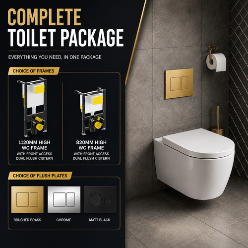 Rimless wall hung - rimless, toilet