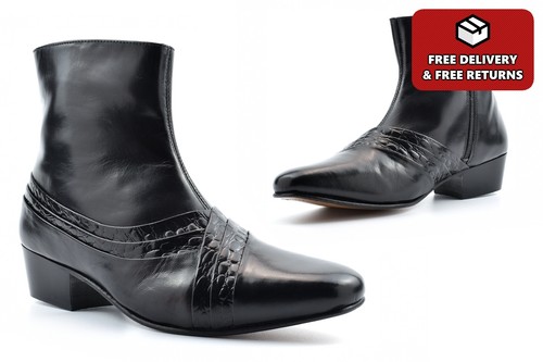 Mens cuban heel boots real - cuban,