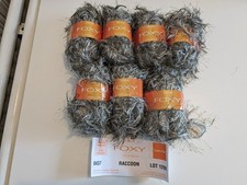 350G SIRDAR FOXY – 0437 RACCOON taupe silver fur eyelash – WOOL YARN - 7mm chunk