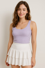 Rara Mini Skirt Black Ladies Layered Club Frill Elasticated Summer party club