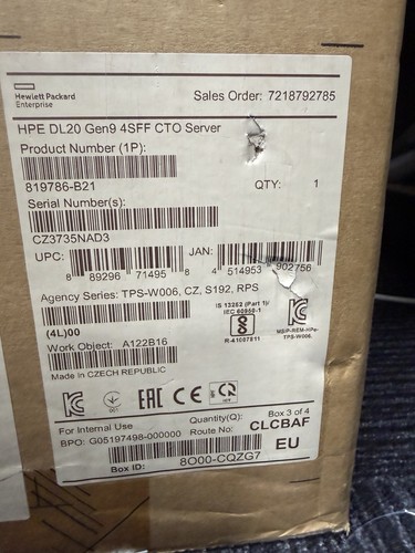Unused boxed hpe dl20 - 2,