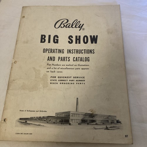 Bally big show - pin, ball