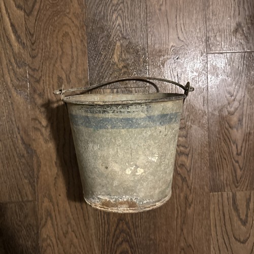 Vintage galvanised bucket - vintage, old