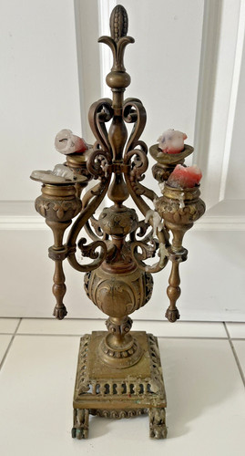 Ornate candelabra arm brass - ornate, 4