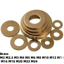 Brass Flat Washer Metric M2