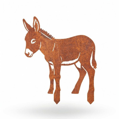 Equine silhouette rusted - silhouette, lawn