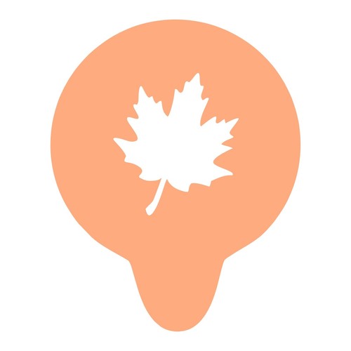 Maple leaf coffee stencil - coffee, –