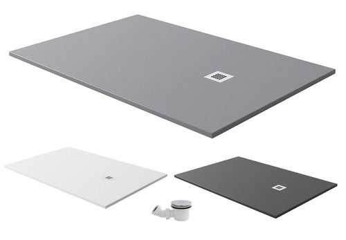 Stone slate effect shower - slate, tray