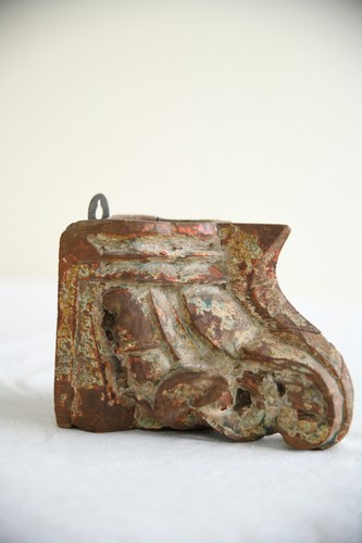 Antique polychrome candle wall - antique,