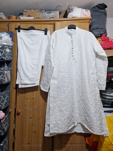Men white two - two-piece, punjabi