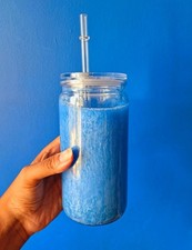 16 oz Plastic Ocean Blue Snow