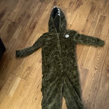 Boys Dinosaur 🦖 Green Fleece Onesy/All in One with Hood. Age 2-3 years. New. 