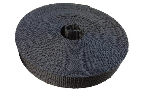 25mm wide black nylon - black,