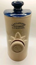 Rare Blue Top  STONEWARE HOT Water Bottle Liverpool 1.5pt