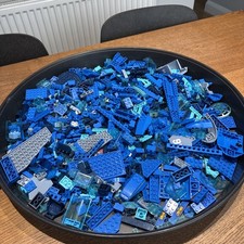 Mixed Blue colours of Lego Bricks 1kg  