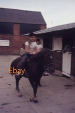 35mm Slide - Girl On Pony At Riding Stables, 1960s